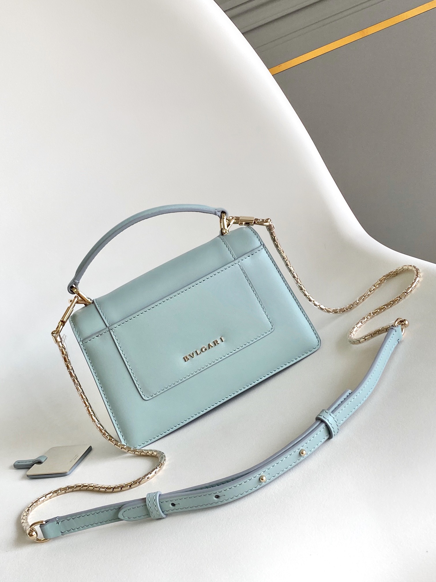 Bvlgari Serpenti Forever Mini Top Handle Light Blue